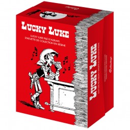 12410 - LUCKY LUKE -  RESINE DE COLLECTION - LUCKY LUKE PILE DE LIVRE